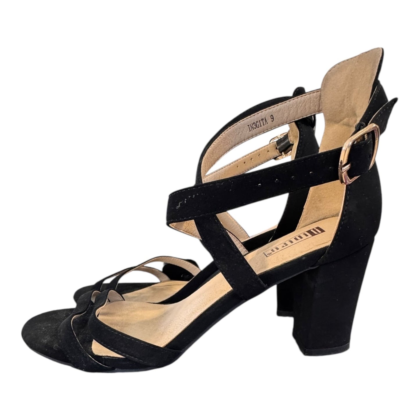 Sandals Heels Block By DIDIFU In Black, Size:9
