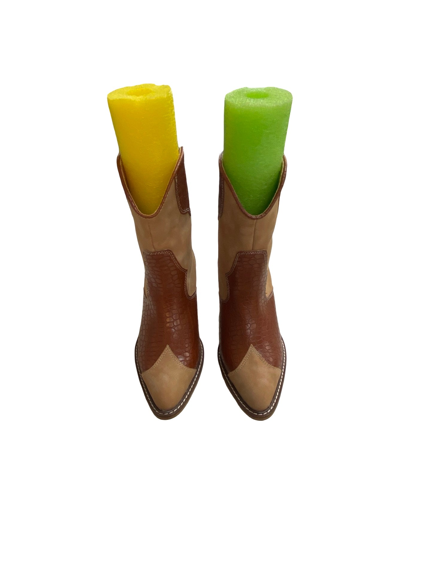 Boots Ankle Heels By Cmc In Multi, Size:7.5
