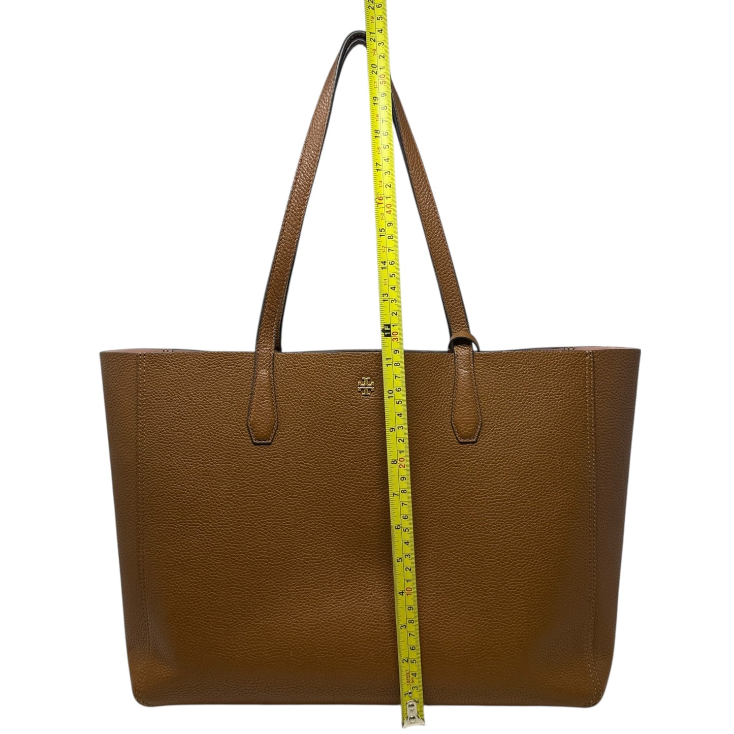 Blake Pebbled Leather Tote In Cortado/Pink Moon Designer By Tory Burch, Size: Large