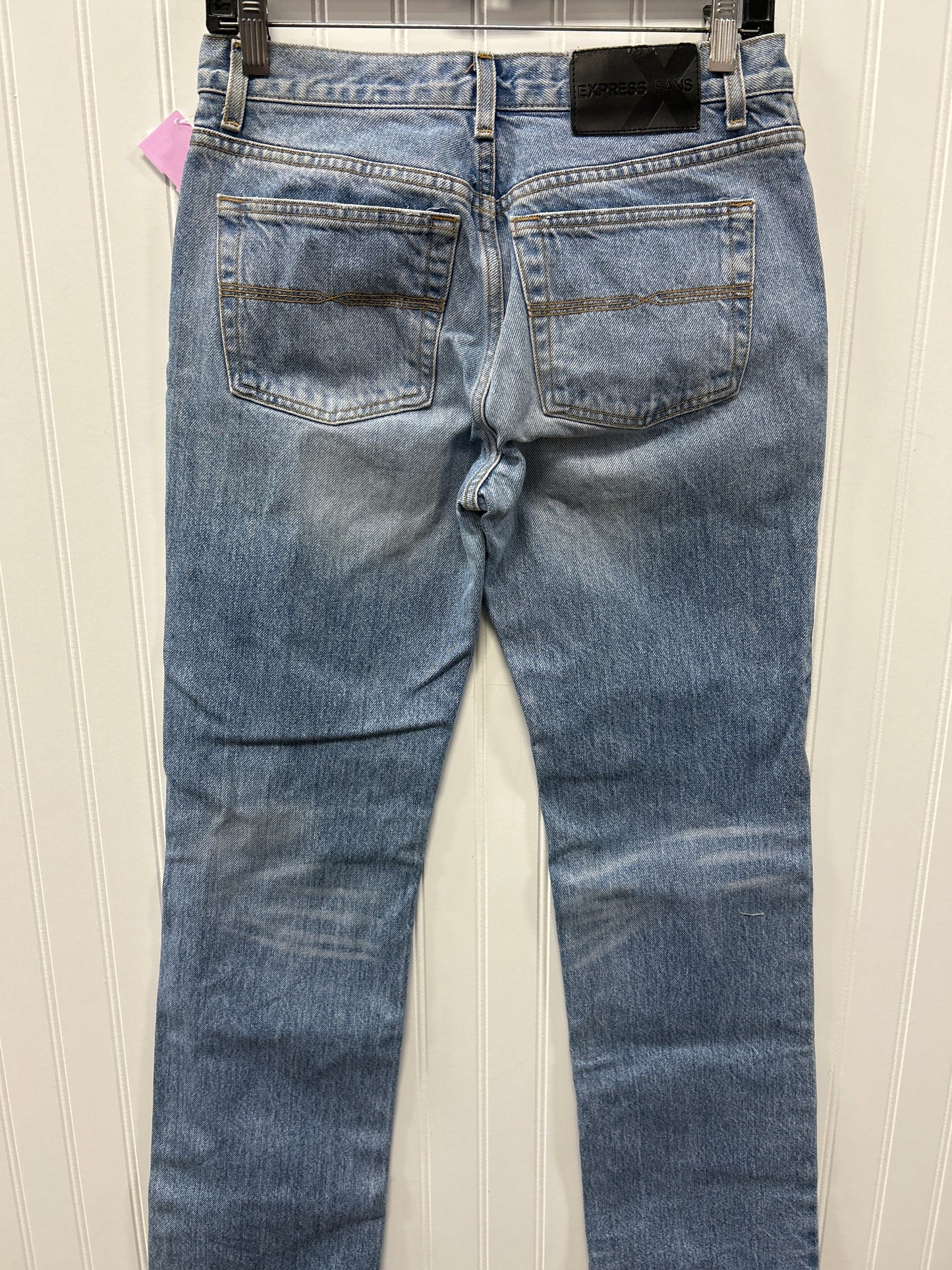 Jeans Straight By Express In Blue Denim, Size:6L