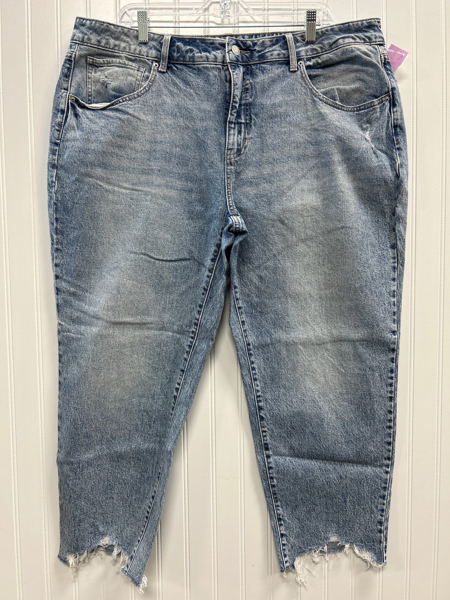 Jeans Straight By Time And Tru In Blue Denim, Size:20