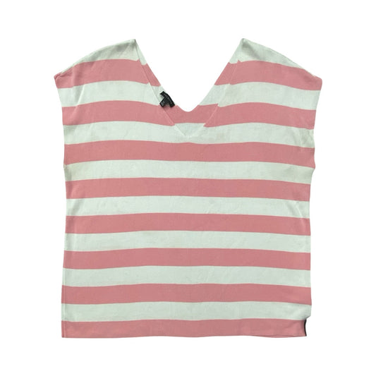 Top Sleeveless By Talbots In Pink & White, Size:Xl