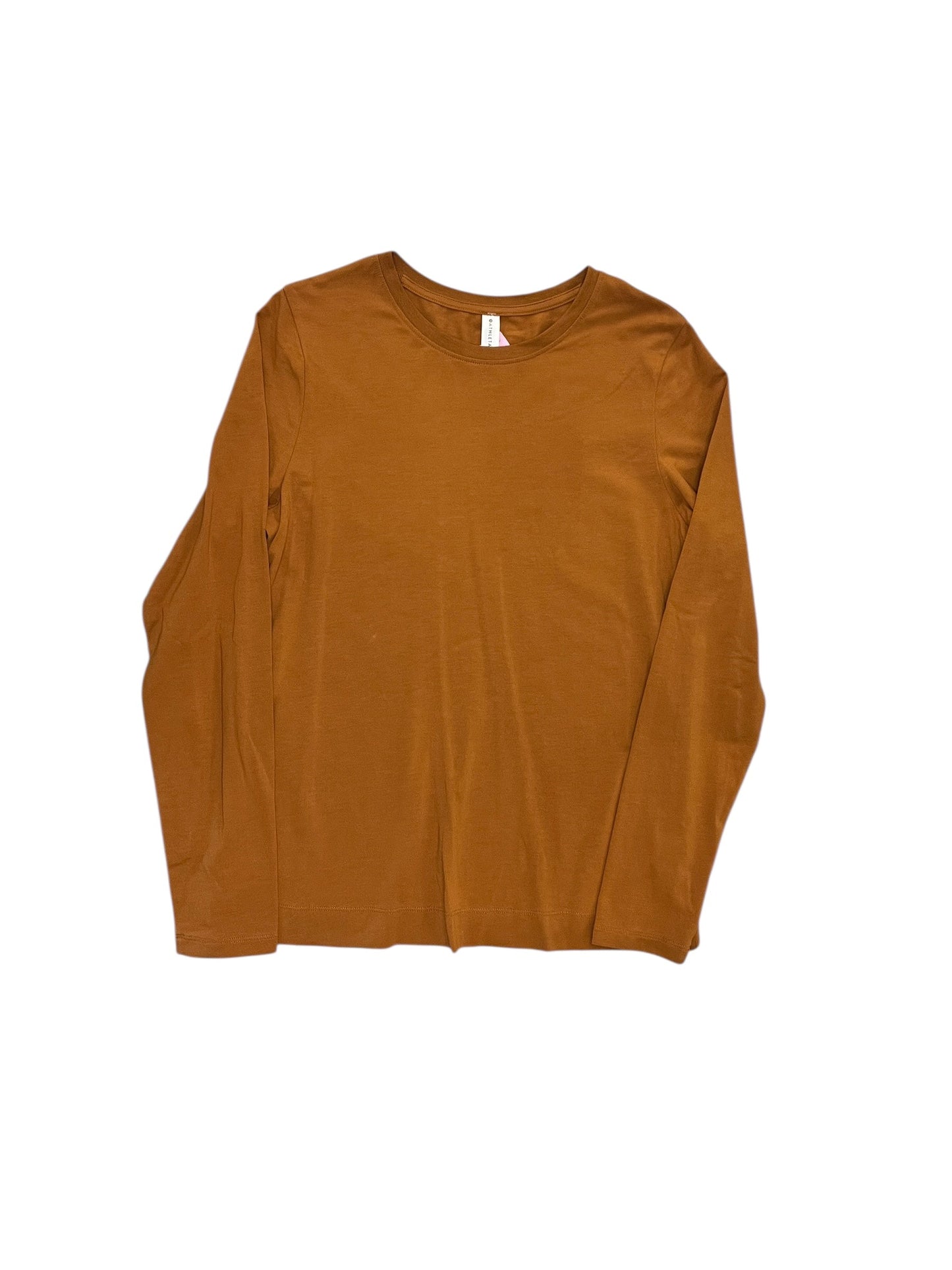 Athletic Top Ls Collar By Athleta In Orange, Size:S