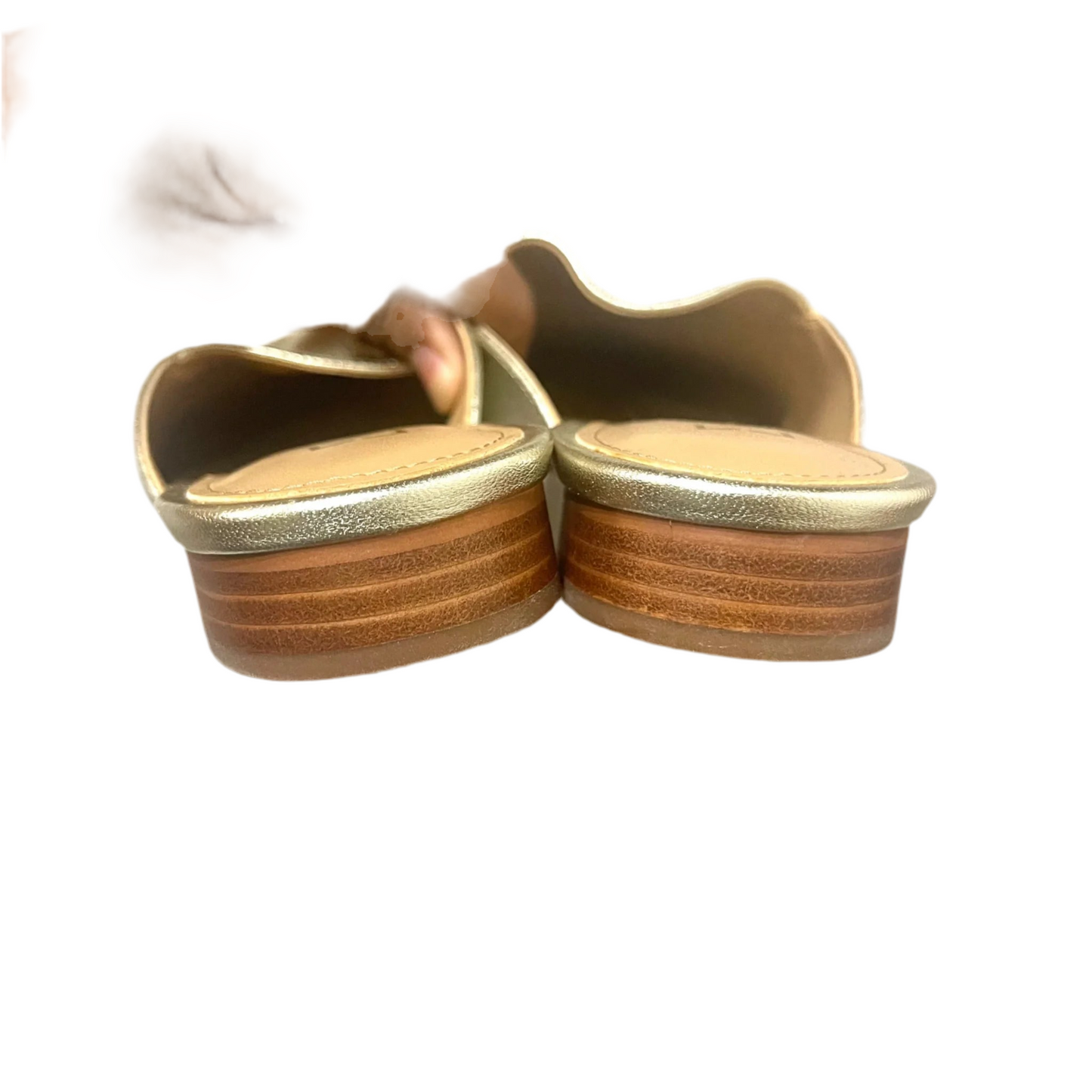 Shoes Heels Block By Marc Fisher In Gold, Size: 7