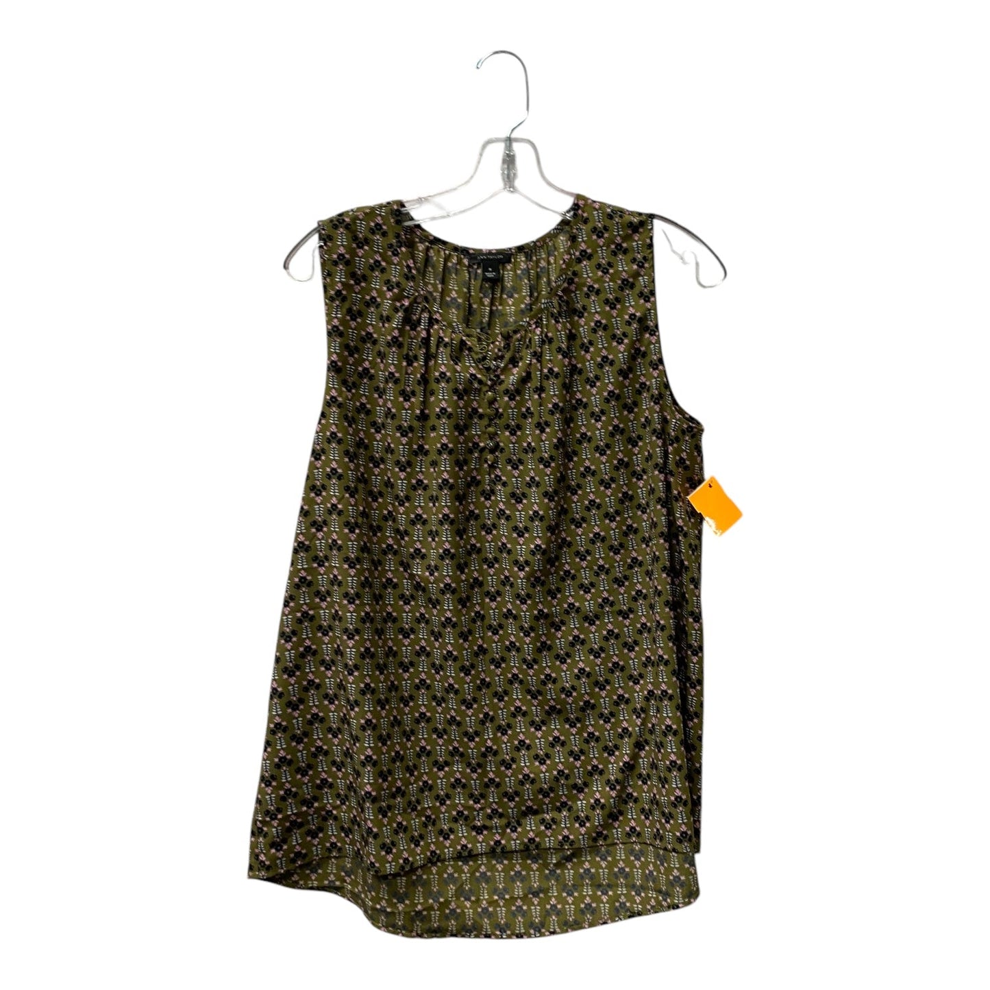 Top Sleeveless By Ann Taylor In Green, Size:M