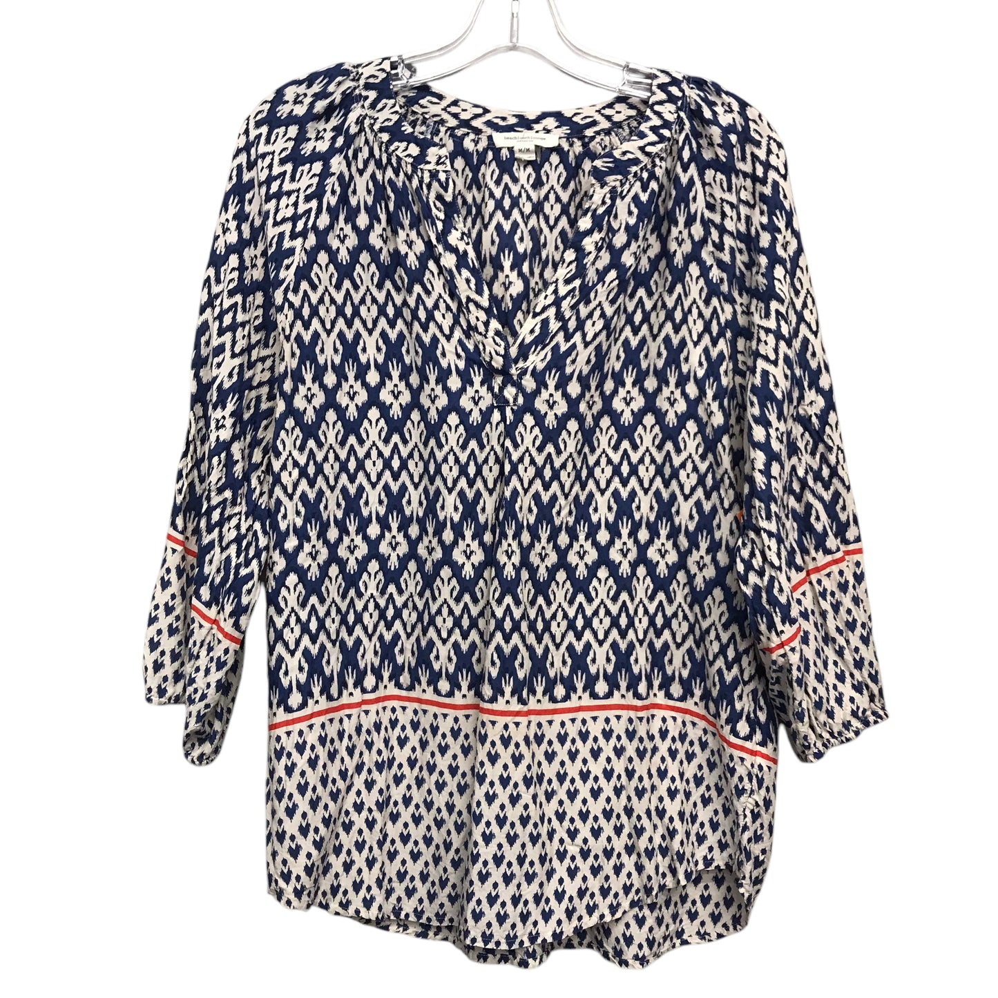 Top Ls By Beachlunchlounge In Blue & White, Size:M