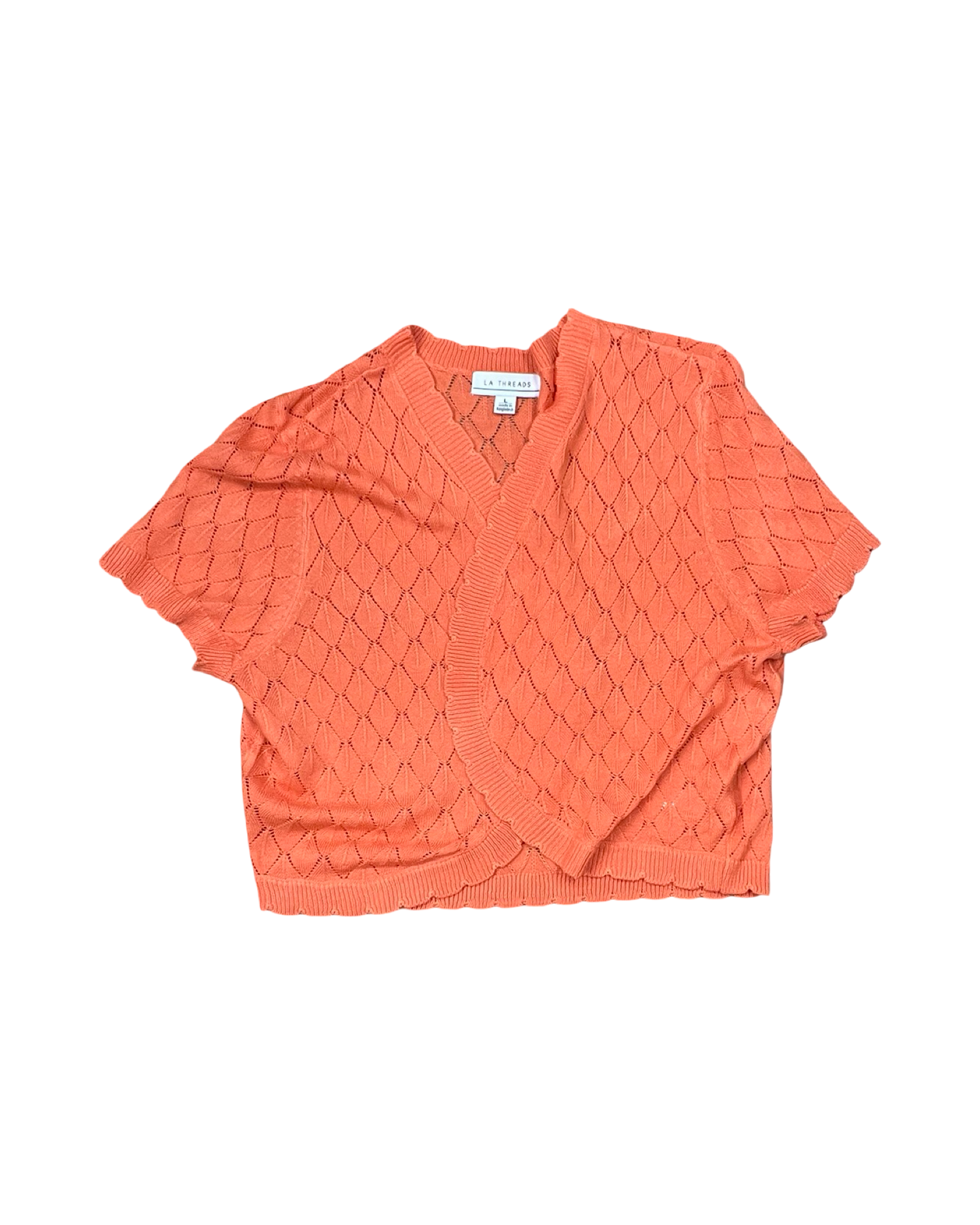 Cardigan By Clothes Mentor In Orange, Size:L