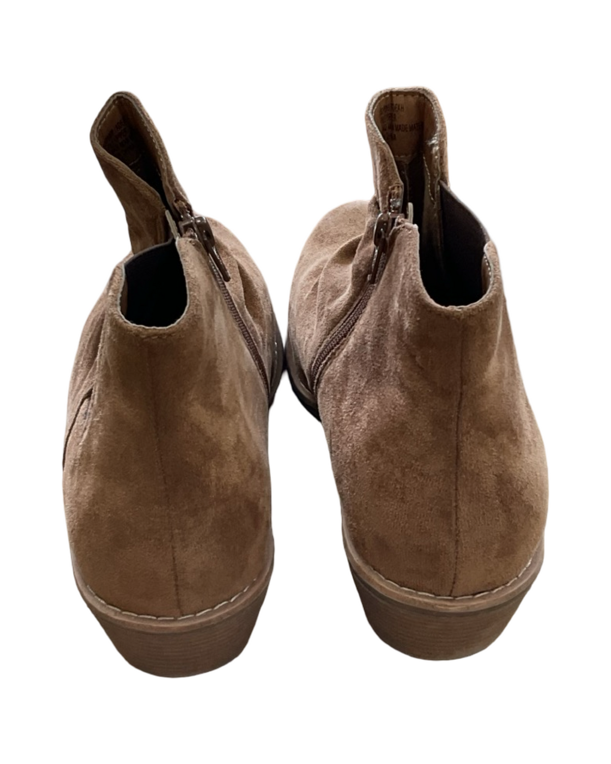 Boots Ankle Heels By Sofft In Tan, Size:11