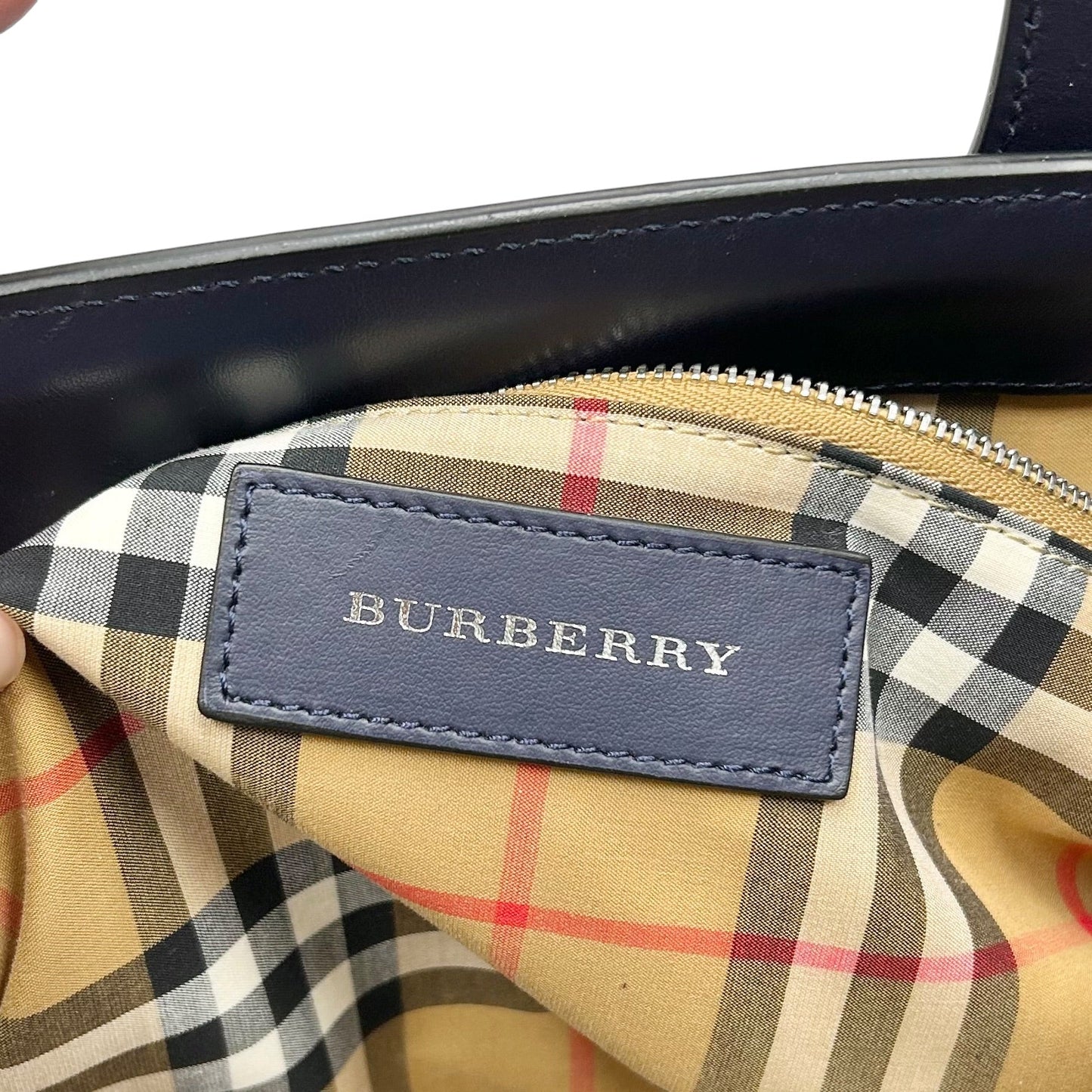 Tote Luxury Designer By Burberry, Size: Medium