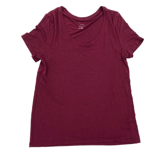 RED A NEW DAY TOP SS BASIC, Size XS