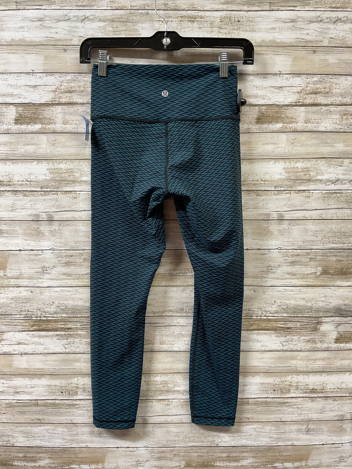 Athletic Leggings By Lululemon In Black & Blue, Size:6