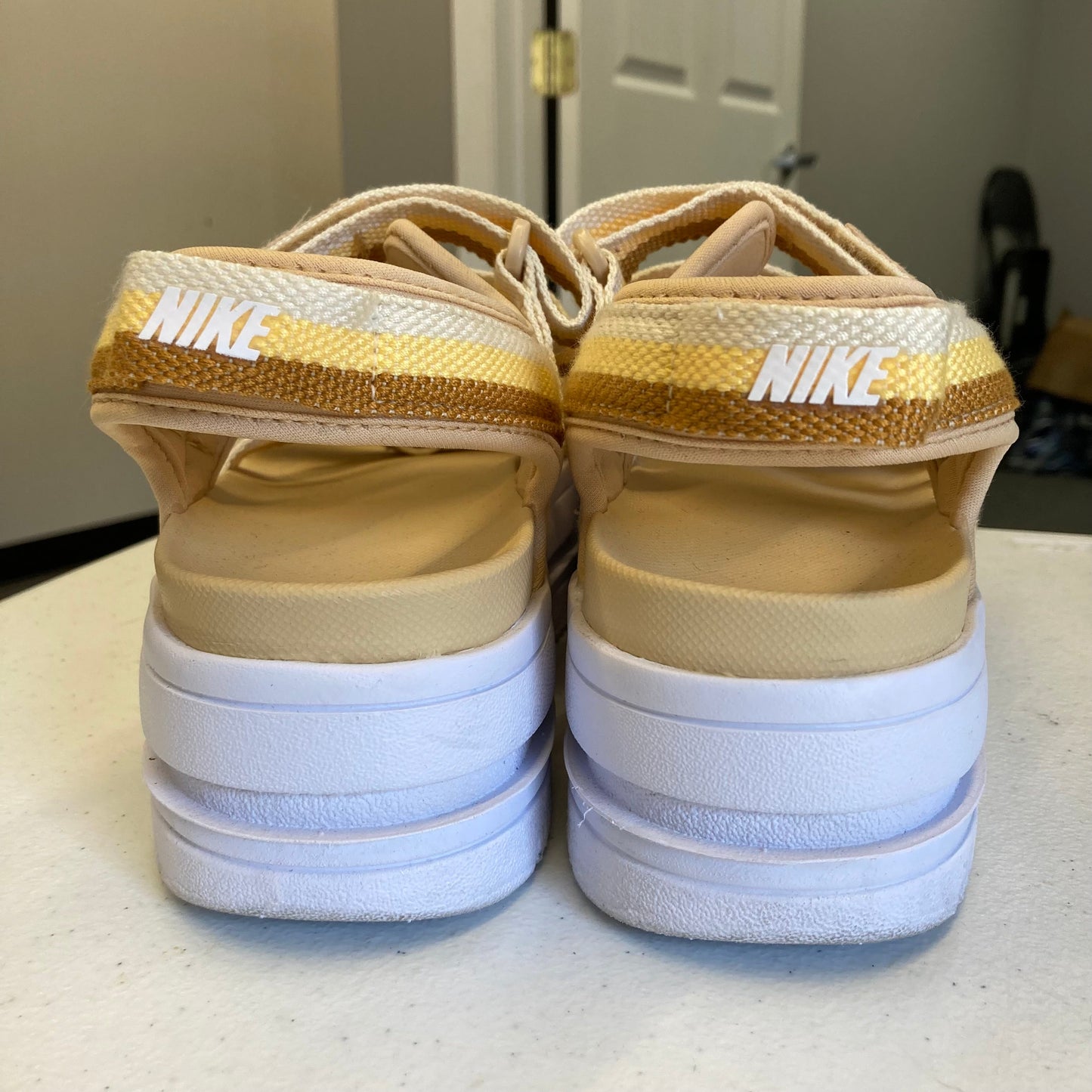 Sandals Heels Platform By Nike Apparel In Yellow, Size:10