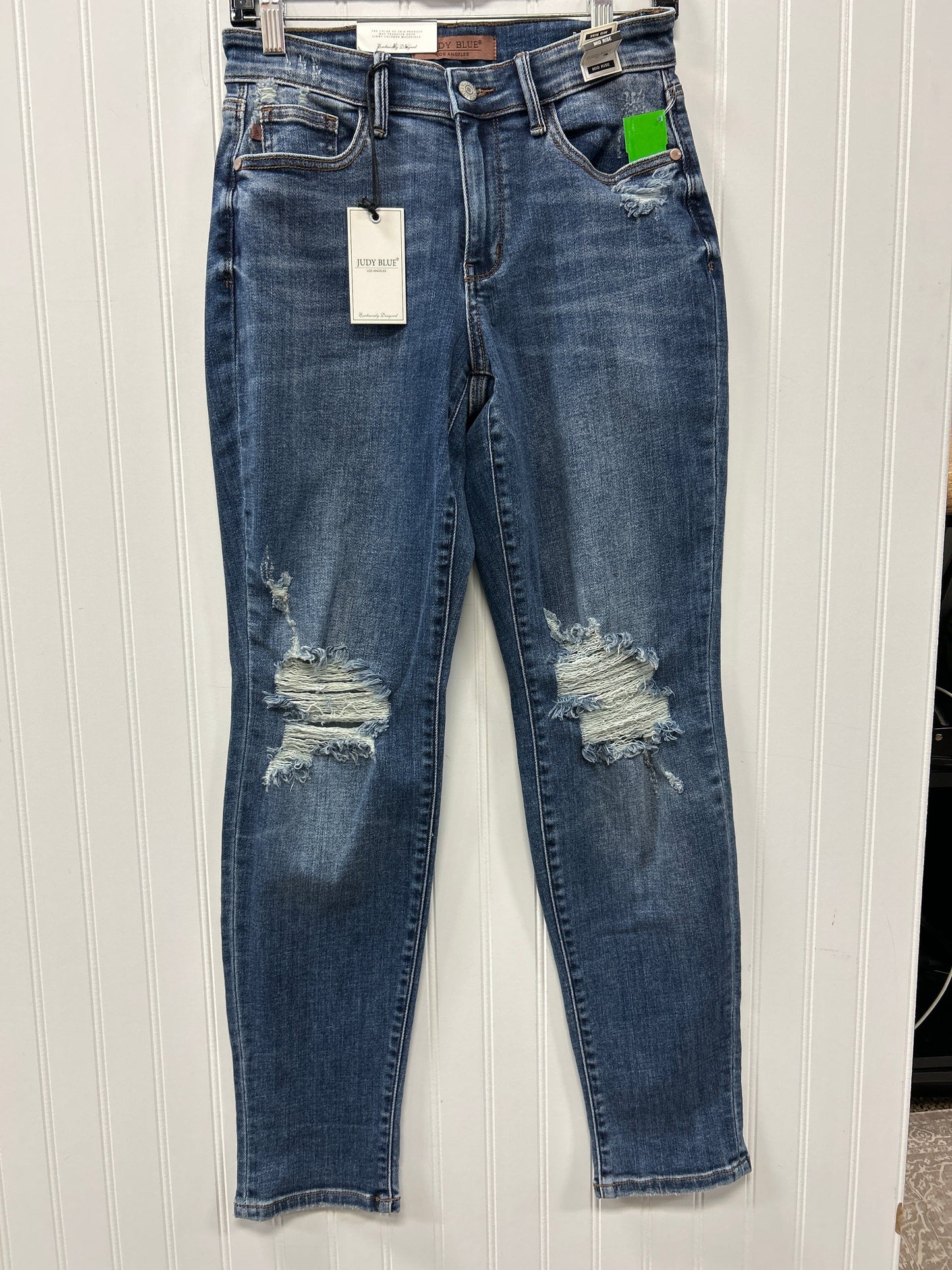Jeans Boyfriend By Judy Blue In Blue Denim, Size:4