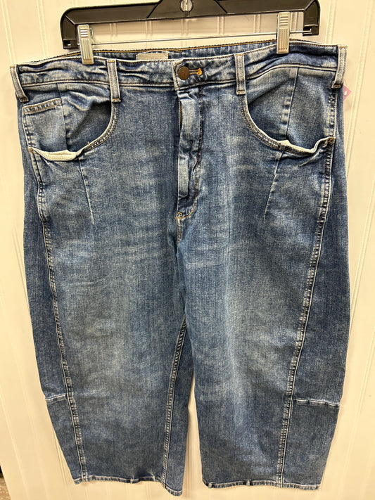 Jeans Wide Leg By Pilcro In Blue Denim, Size:14