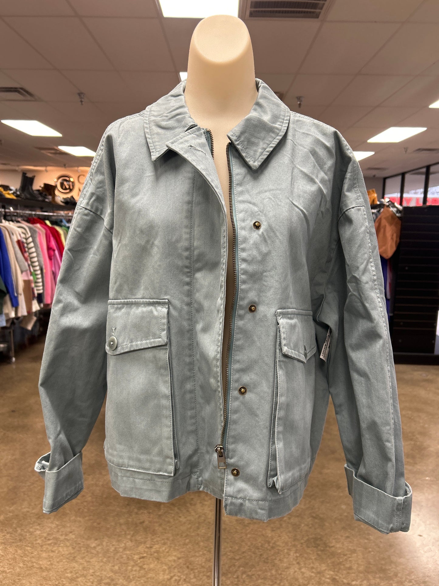 Jacket Utility By Madewell In Blue, Size:Xl