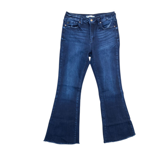 Jeans Flared By Kancan In Blue Denim, Size:8