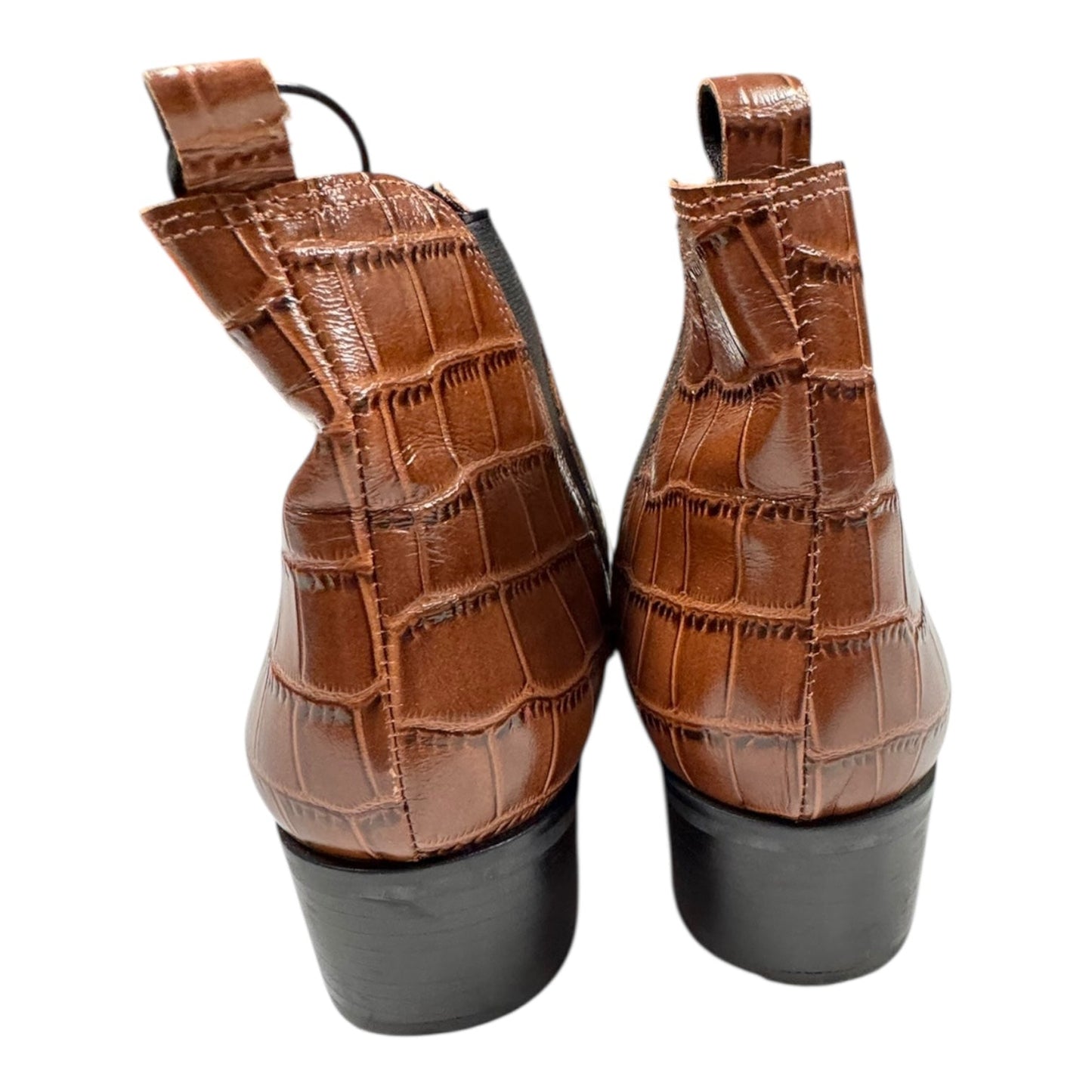 Boots Ankle Heels By Marc Fisher In Brown, Size:10