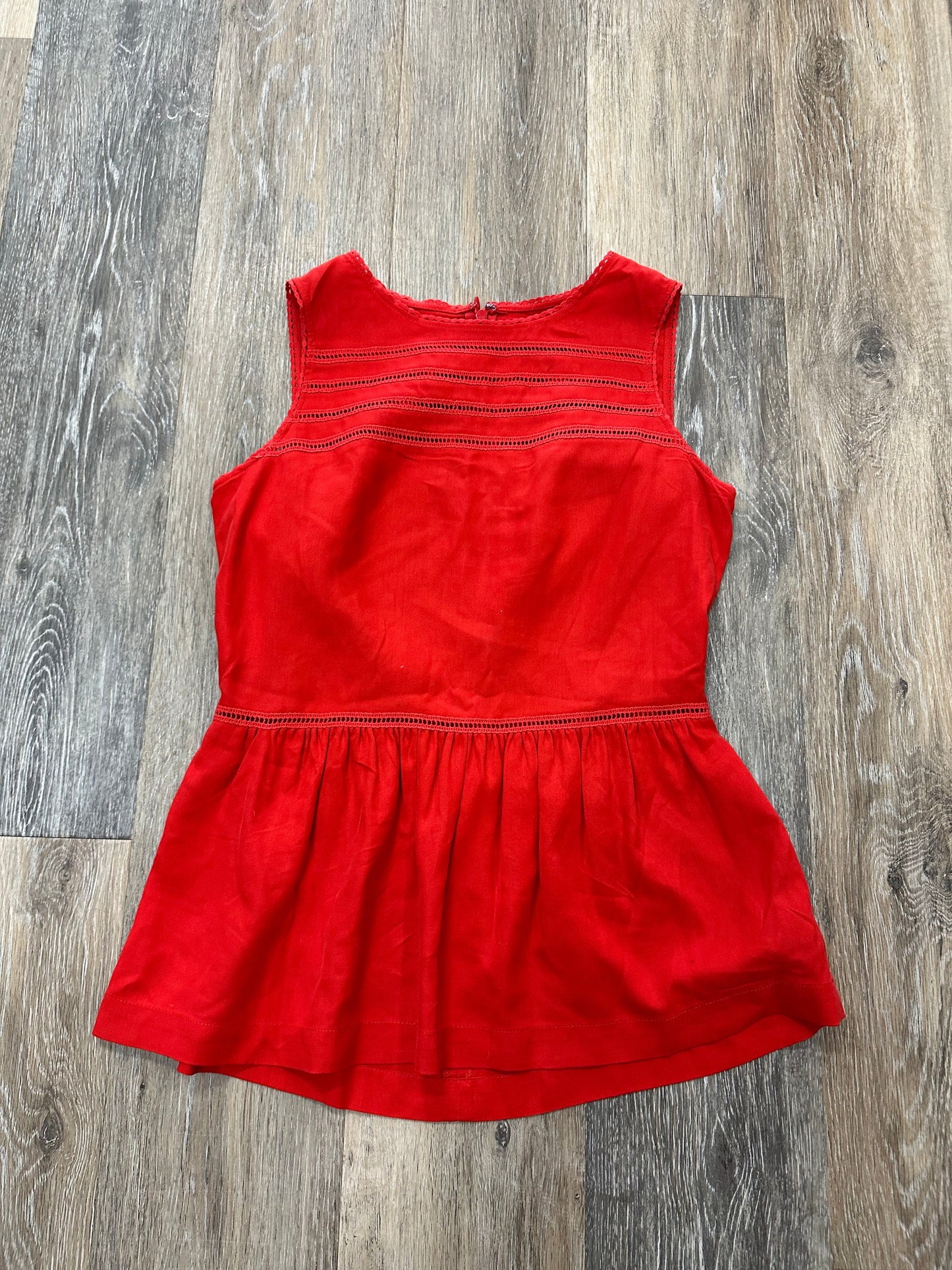 Top Sleeveless By Madewell In Red, Size: Xs