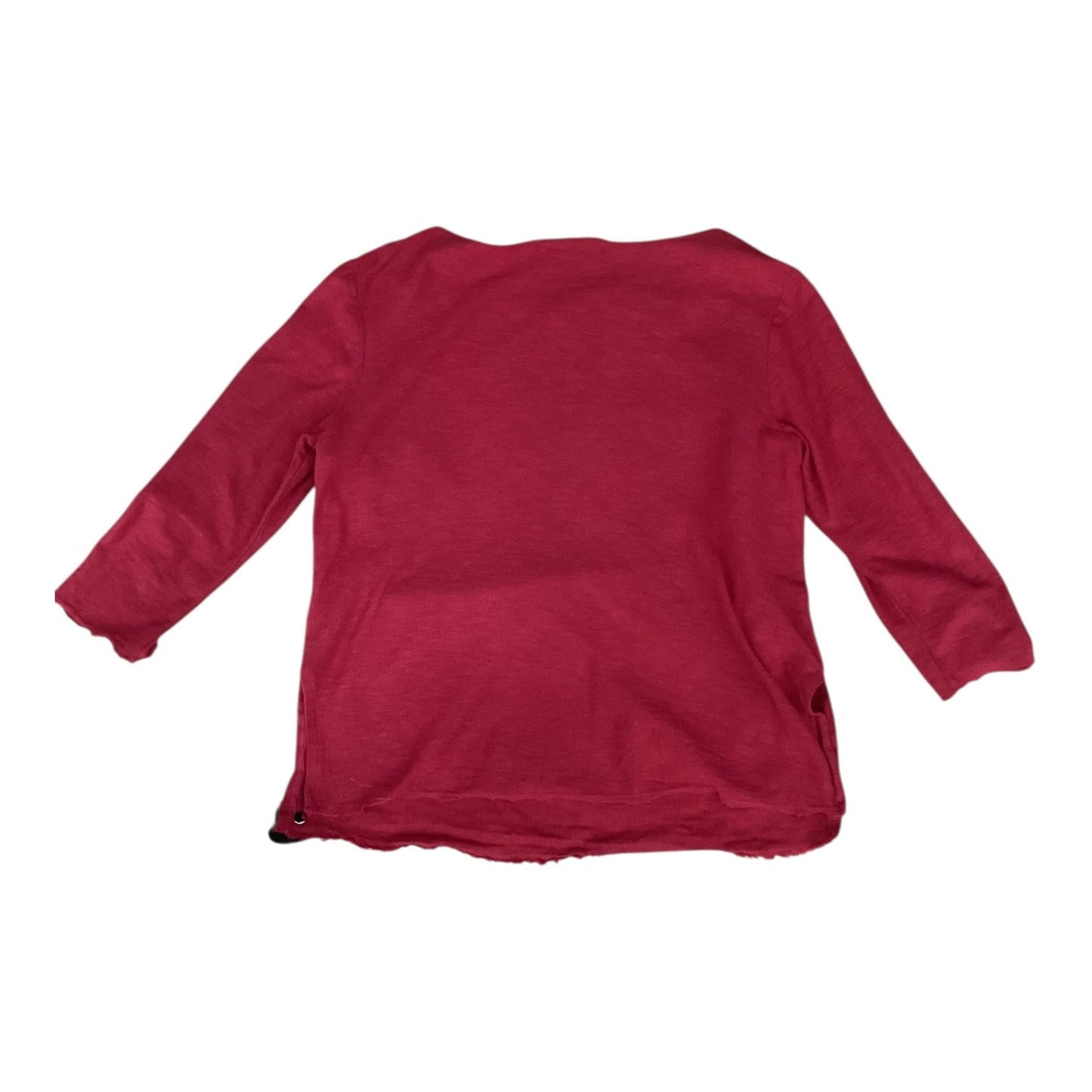 Top 3/4 Sleeve By Cut Loose In Red, Size:Xs