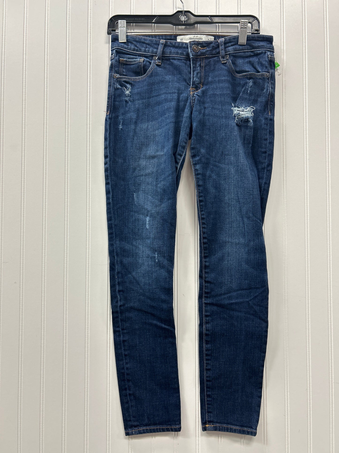Jeans Skinny By Abercrombie And Fitch In Blue Denim, Size:4