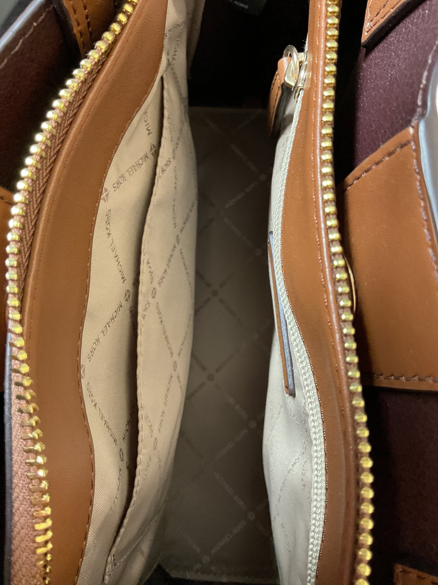 Handbag Designer By Michael Kors In Brown, Size:Medium