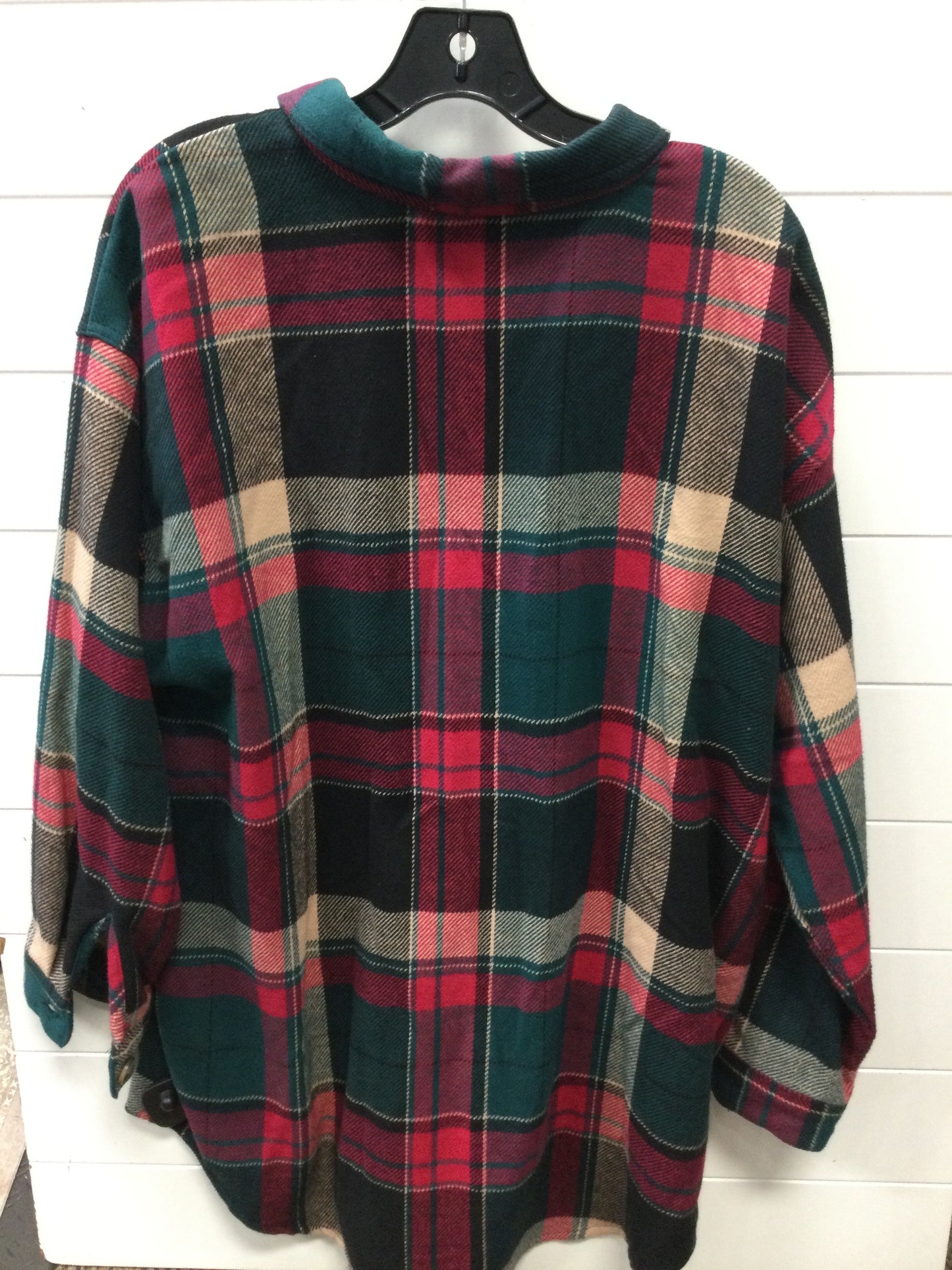 Jacket Shirt By Maurices In Plaid Pattern, Size:1X