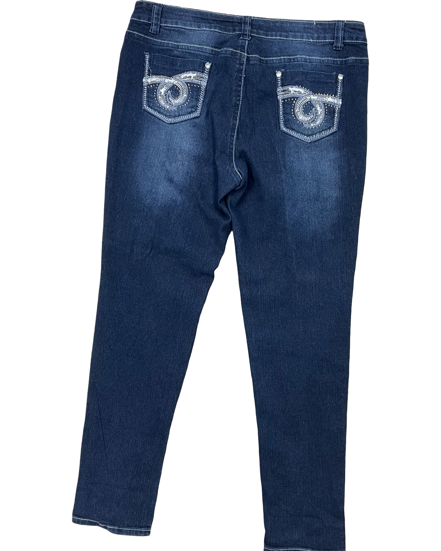 Jeans Straight By Clothes Mentor In Blue Denim, Size:14