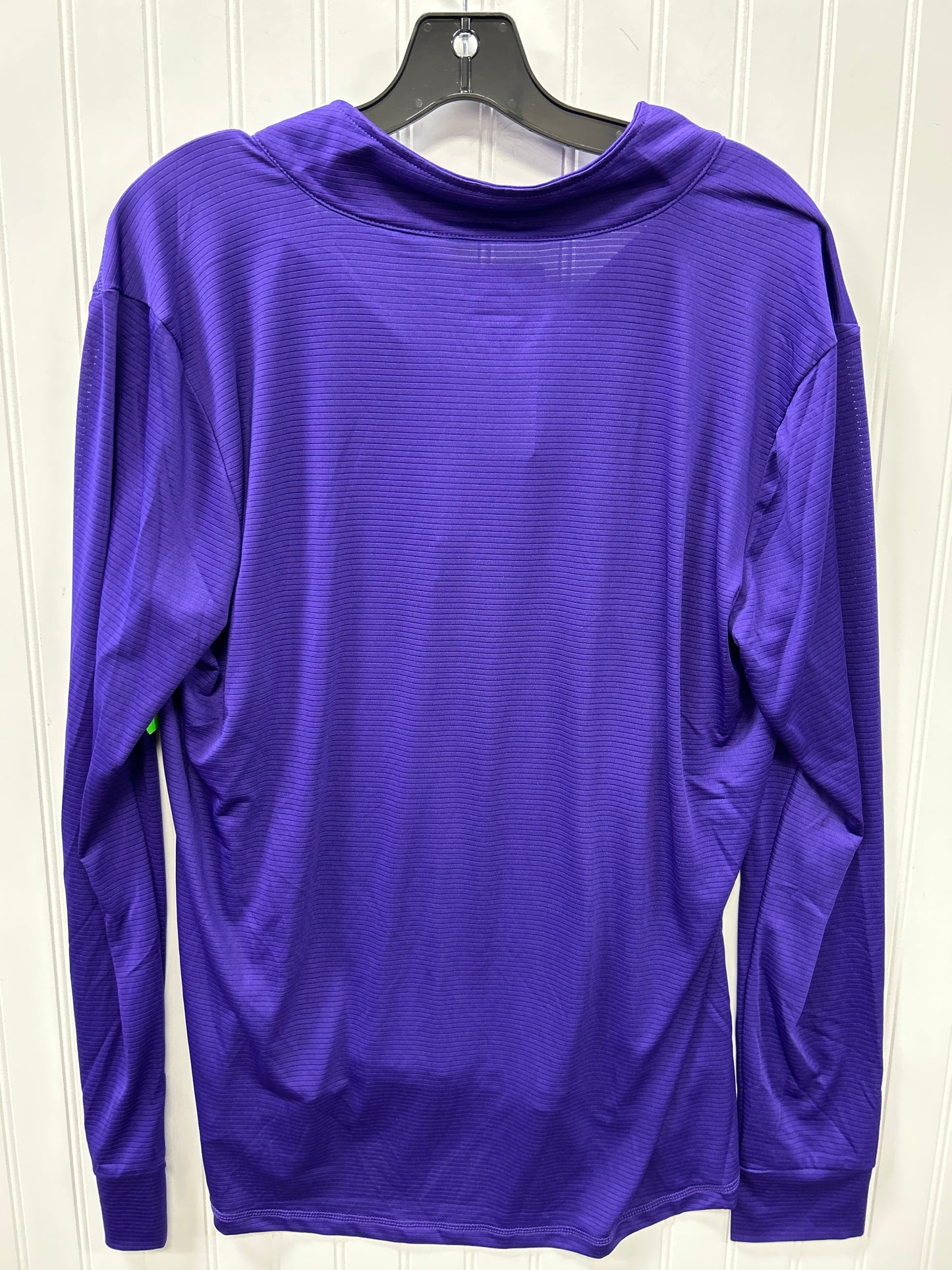 Athletic Top Ls Collar By Nfl In Purple, Size:Xxl