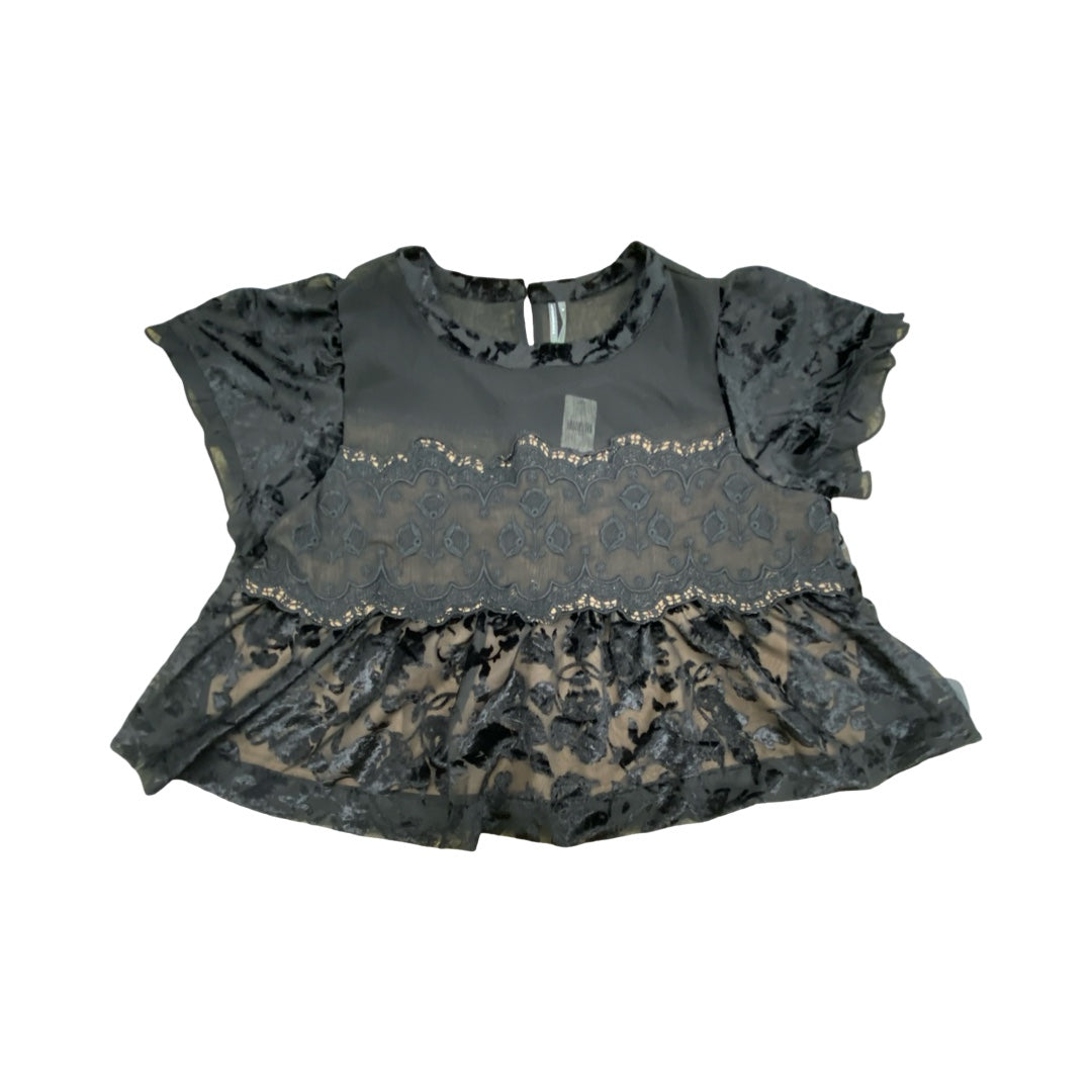 Top Ss By Anthropologie In Black, Size:M