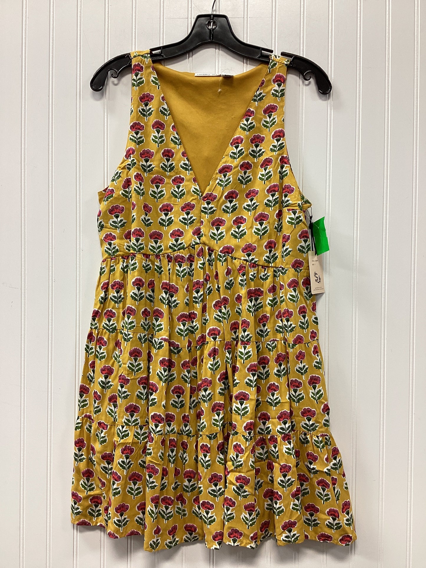 Dress Casual Midi By Sincerely Jules In Yellow, Size:L NWT