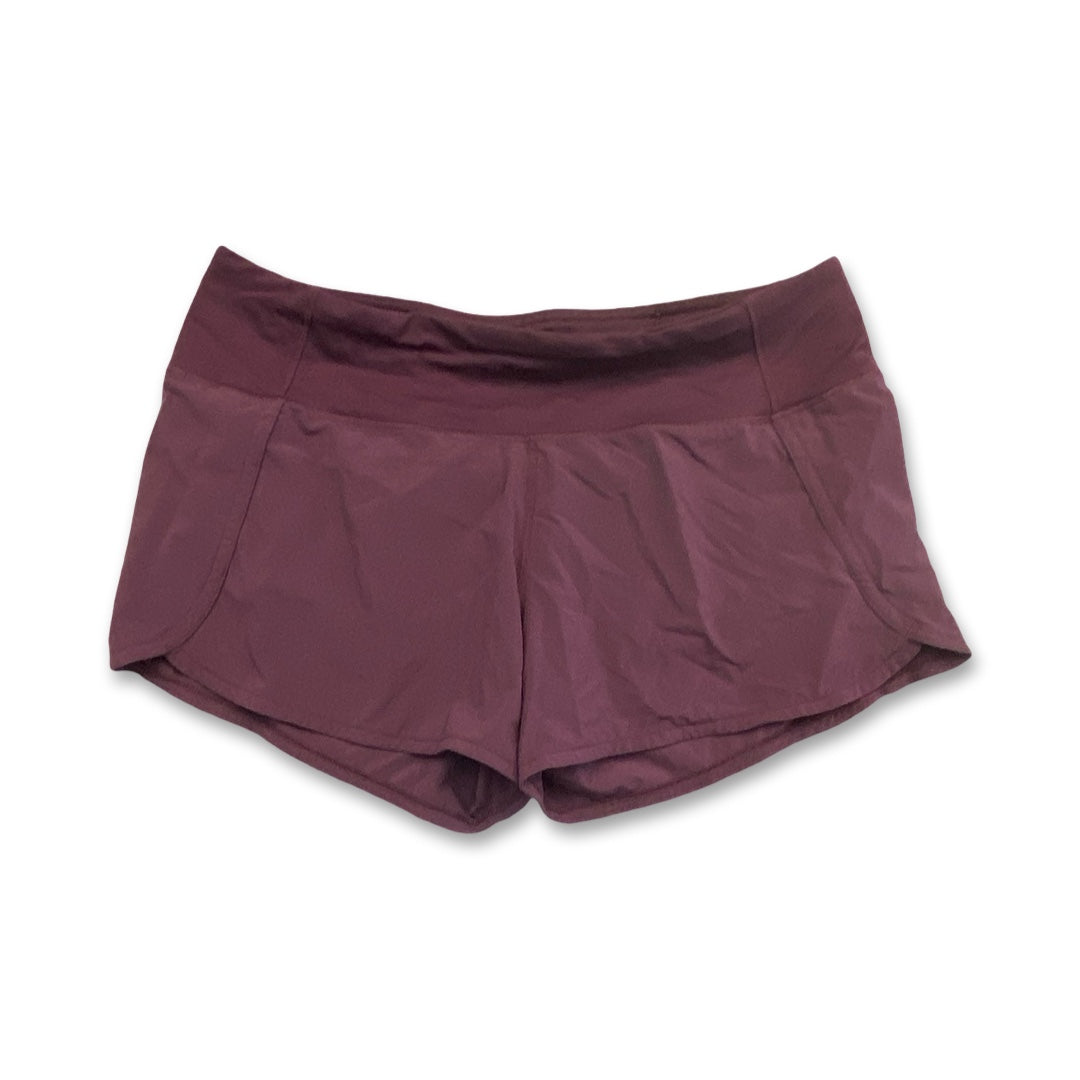 Athletic Shorts By Lululemon In Maroon, Size:8