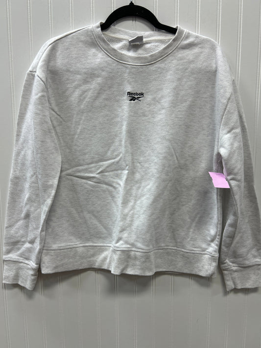 Athletic Top Ls Crewneck By Reebok In Grey, Size:M