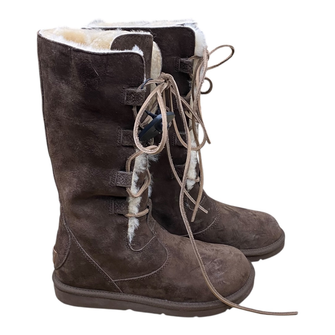 Boots Designer By Ugg In Brown, Size:8