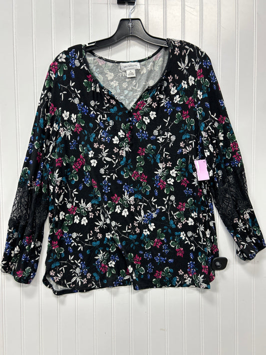 Top Ls By Liz Claiborne In Black, Size:Xl