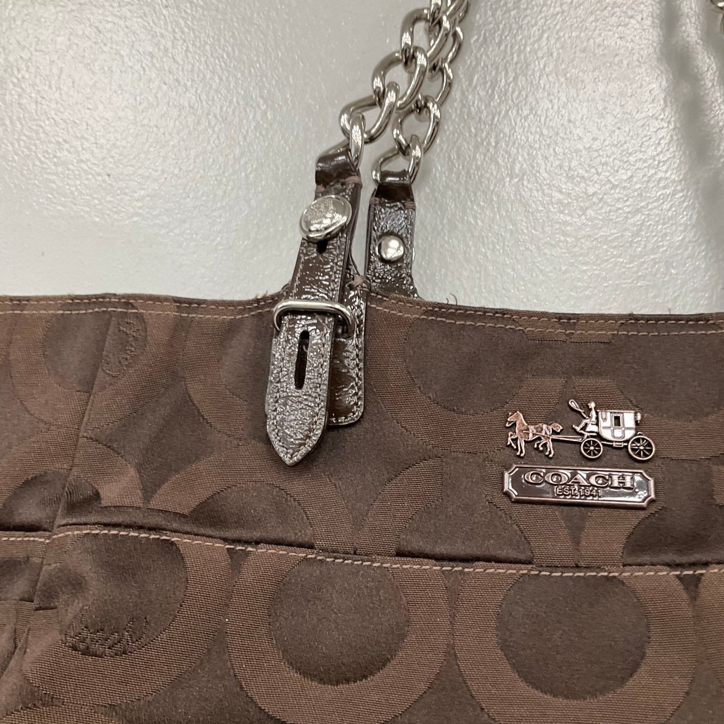 Handbag Designer By Coach, Size: Medium