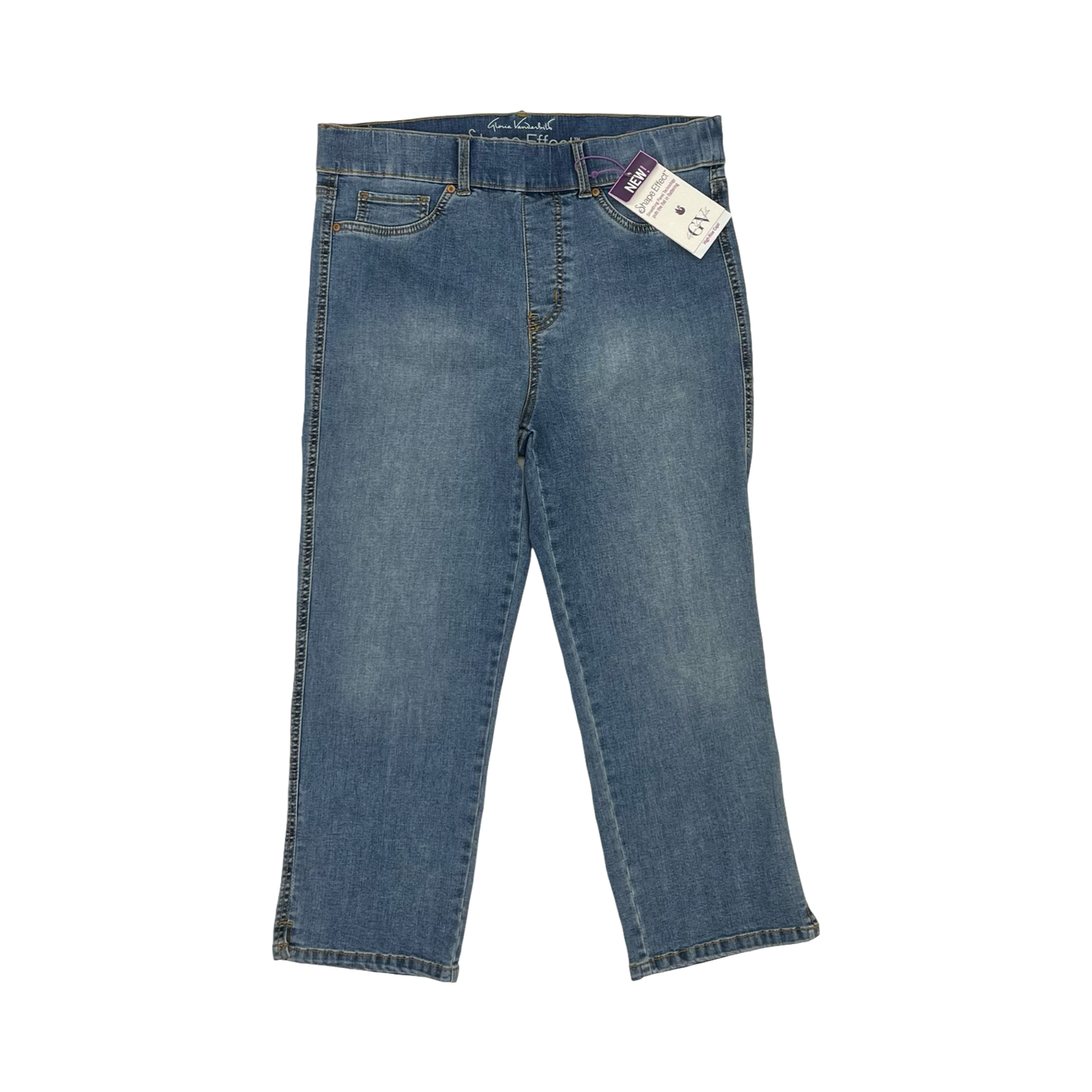 Jeans Cropped By Gloria Vanderbilt In Blue Denim, Size:12