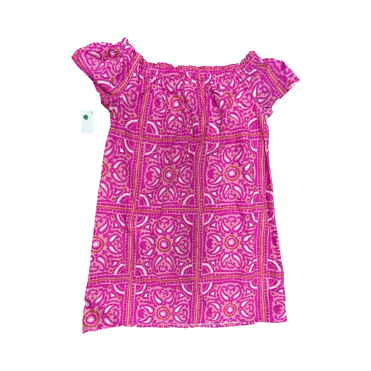 Dress Casual Midi By Vineyard Vines In Pink & White, Size:M