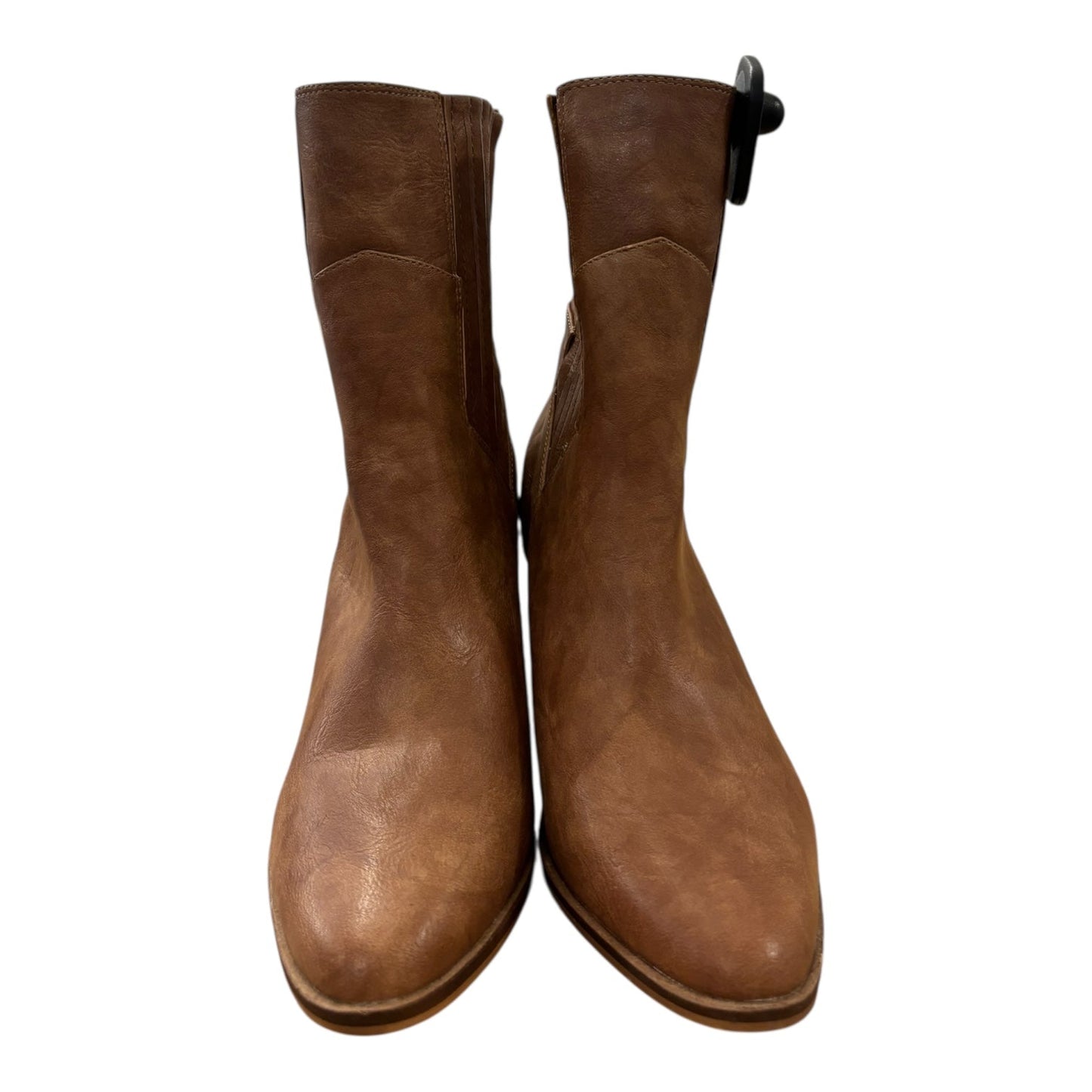 Boots Ankle Heels By LETS SEE STYLE  In Brown, Size:11