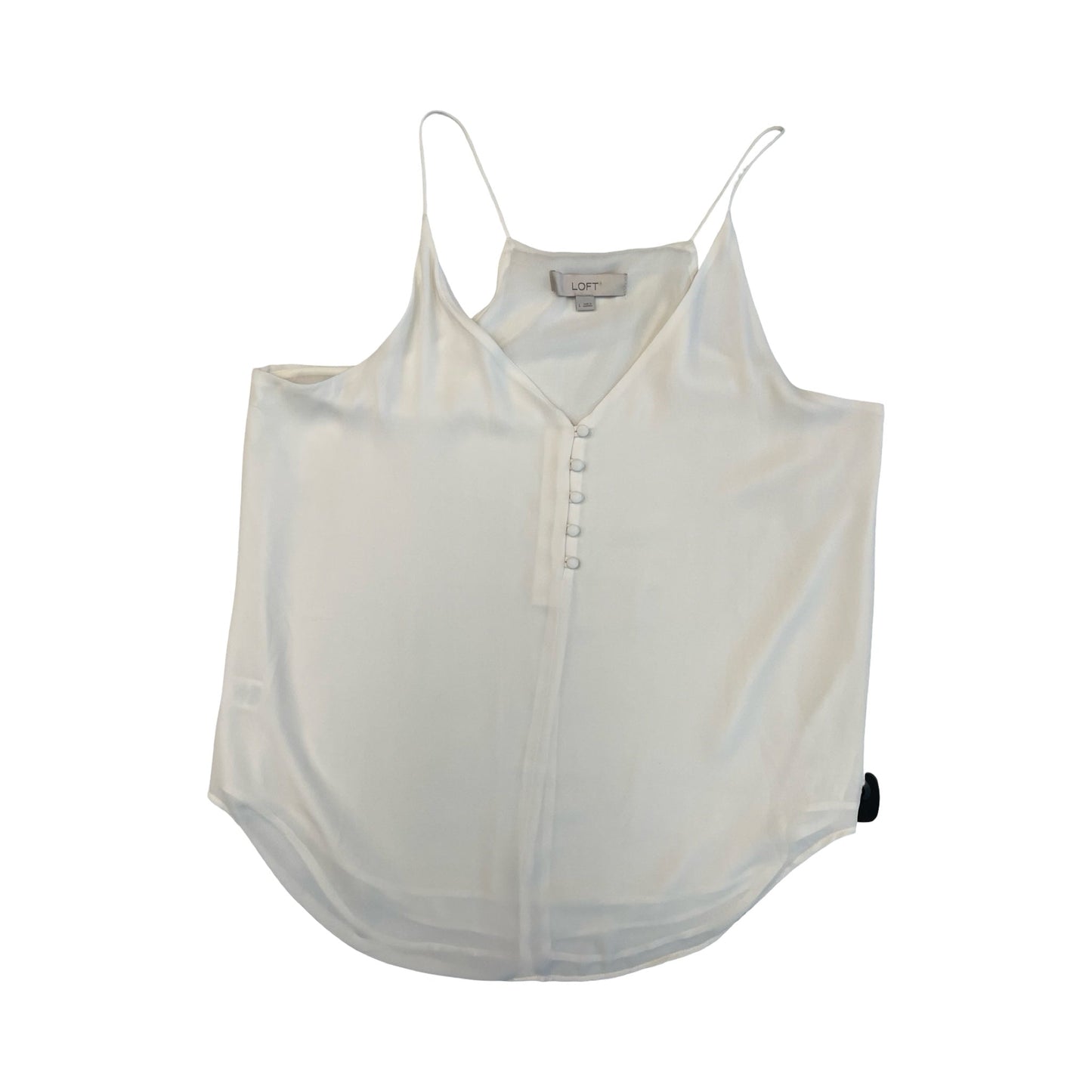 Top Sleeveless By Loft In Cream, Size:L