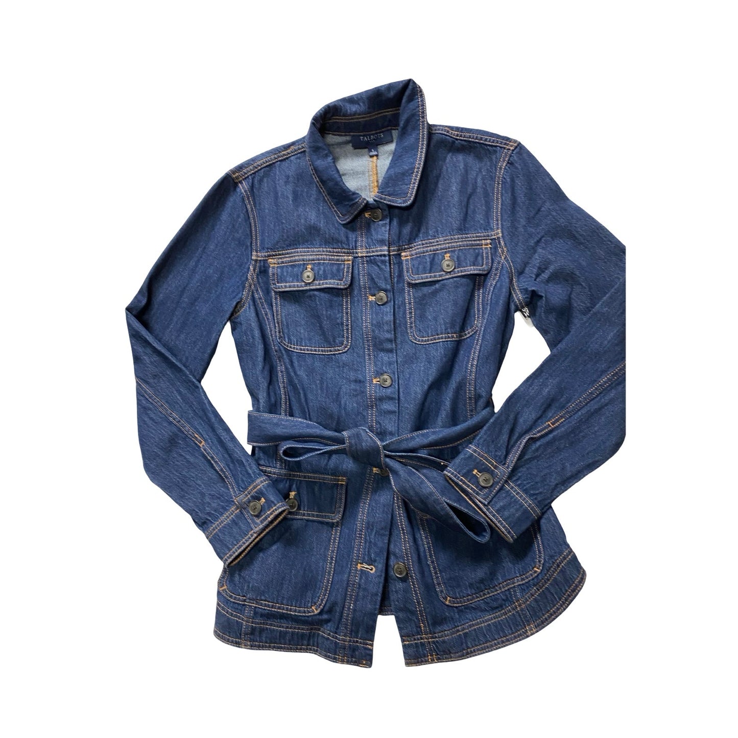 Jacket Denim By Talbots In Blue Denim, Size:S