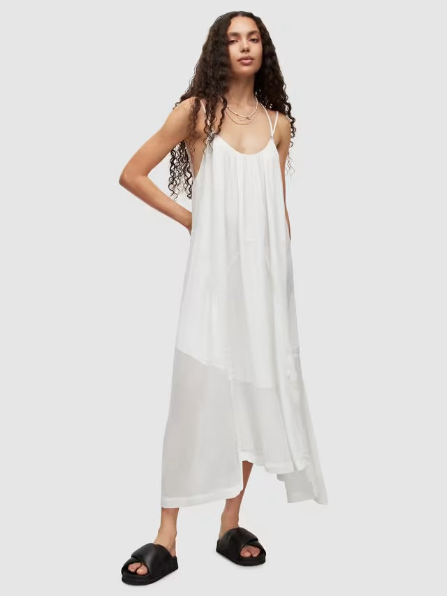 Areena Double Strap Maxi Dress Designer By All Saints In White, Size: 6