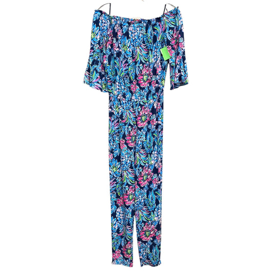 Jumpsuit Designer By Lilly Pulitzer In Blue & Pink, Size:Xs