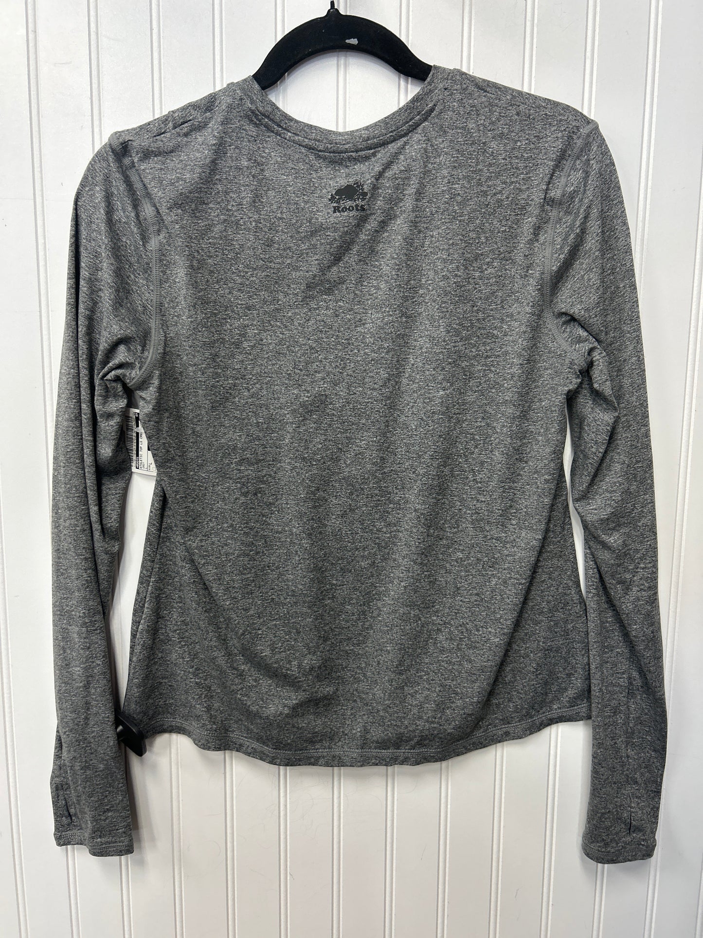 Athletic Top Ls Crewneck By Roots In Grey, Size:L