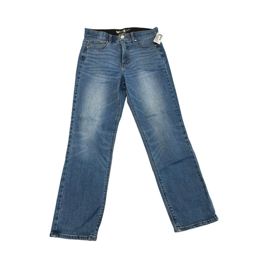 Jeans Straight By White House Black Market In Blue Denim, Size:8