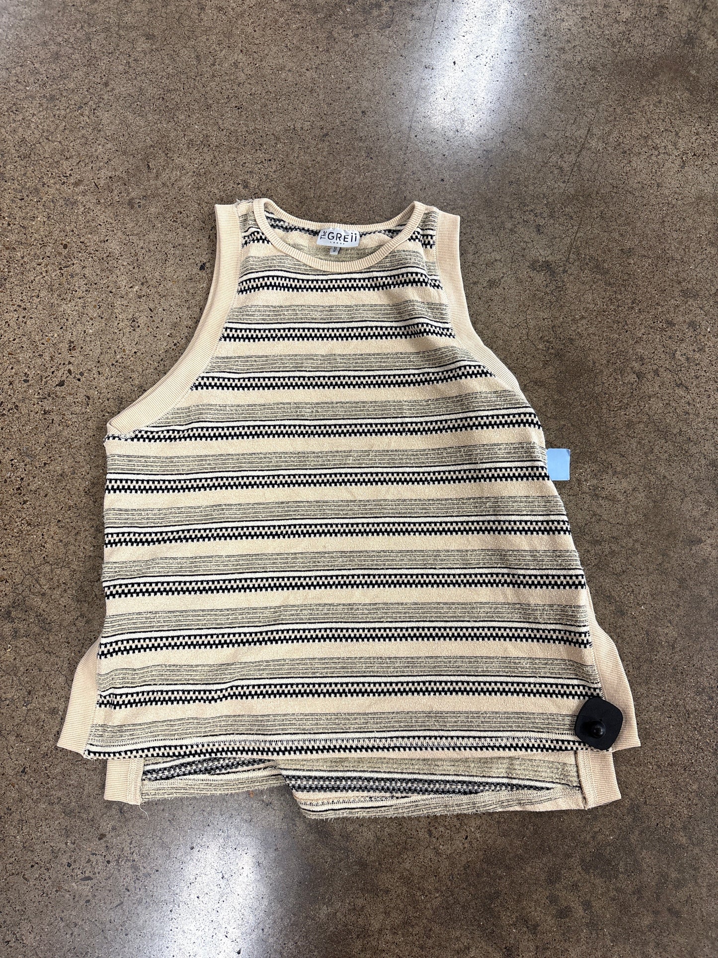 Top Sleeveless By Clothes Mentor In Black & Cream, Size:L