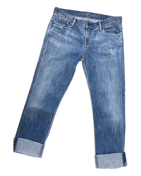 Jeans Straight By Citizens Of Humanity In Blue Denim, Size:8