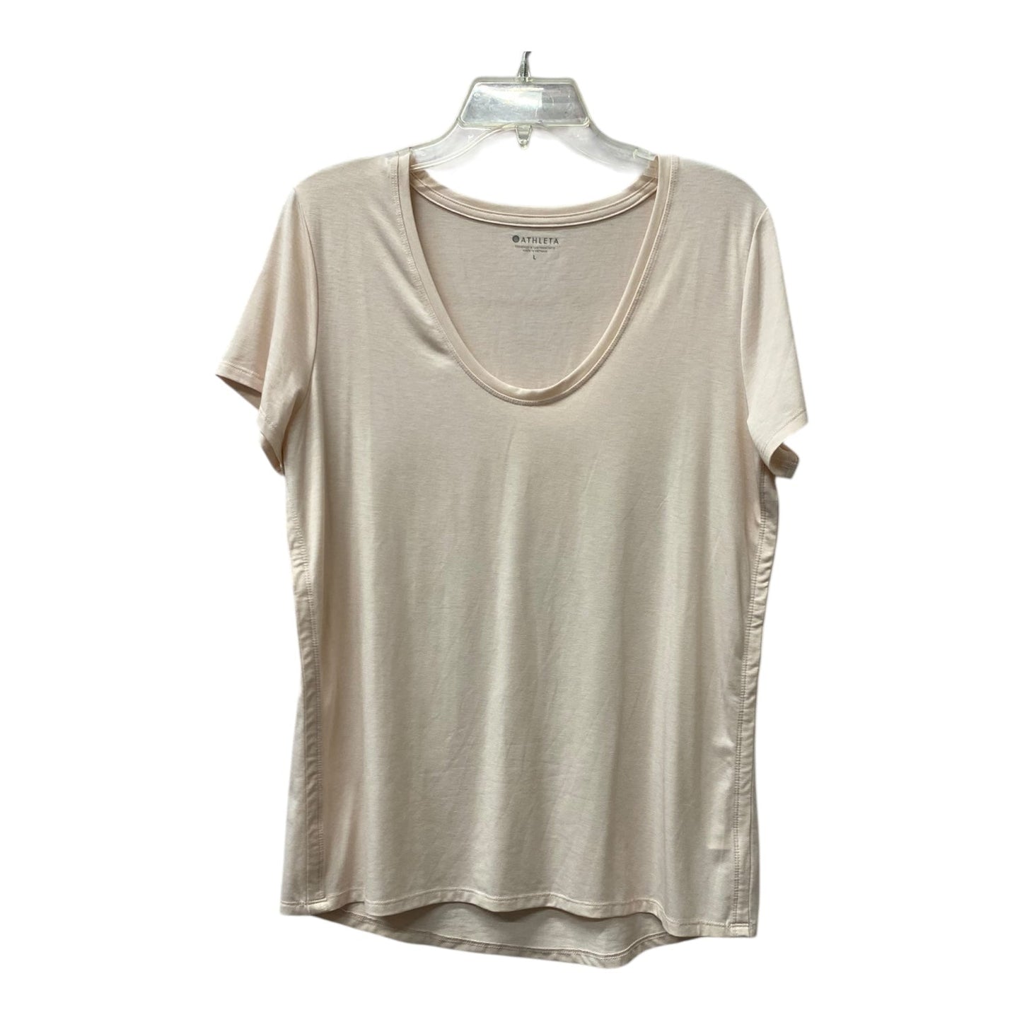 Athletic Top Ss By Athleta In Pink, Size:L