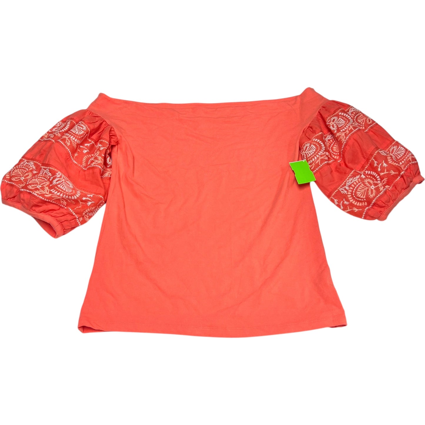 Top 3/4 Sleeve By Free People In Orange, Size:L