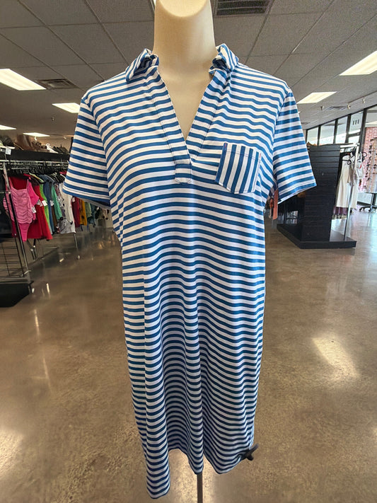 Dress Designer By Lilly Pulitzer In Blue & White, Size:S