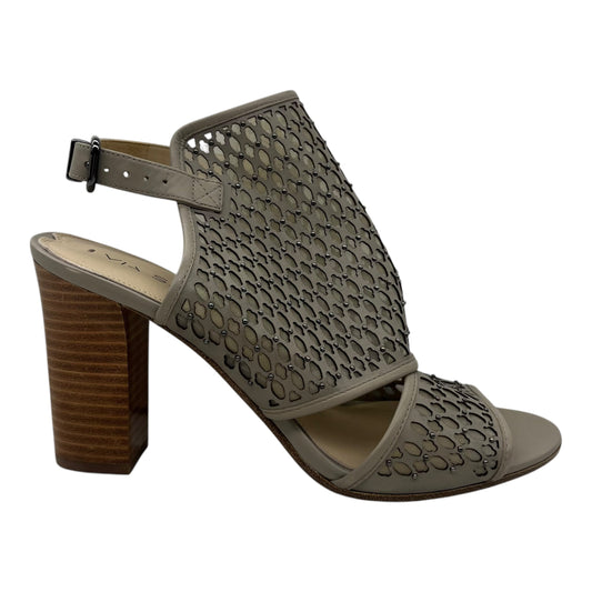 Sandals Heels Block By Via Spiga In Taupe, Size:8.5